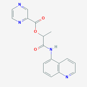 [1-Oxo-1-(quinolin-5-ylamino)propan-2-yl] pyrazine-2-carboxylate