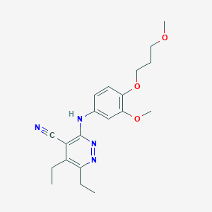 5,6-Diethyl-3-[3-methoxy-4-(3-methoxypropoxy)anilino]pyridazine-4-carbonitrile