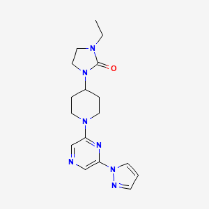 1-Ethyl-3-[1-(6-pyrazol-1-ylpyrazin-2-yl)piperidin-4-yl]imidazolidin-2-one