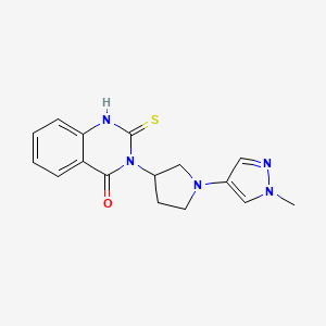 3-[1-(1-methylpyrazol-4-yl)pyrrolidin-3-yl]-2-sulfanylidene-1H-quinazolin-4-one