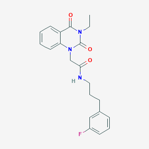 2-(3-ethyl-2,4-dioxoquinazolin-1-yl)-N-[3-(3-fluorophenyl)propyl]acetamide