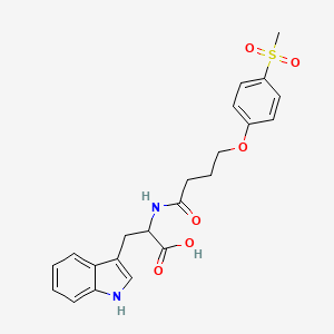 3-(1H-indol-3-yl)-2-[4-(4-methylsulfonylphenoxy)butanoylamino]propanoic acid