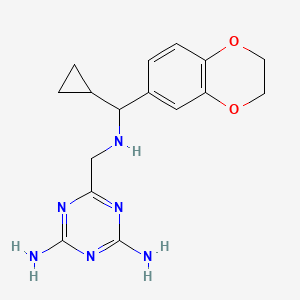 6-[[[Cyclopropyl(2,3-dihydro-1,4-benzodioxin-6-yl)methyl]amino]methyl]-1,3,5-triazine-2,4-diamine