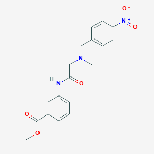 molecular formula C18H19N3O5 B7423886 Methyl 3-[[2-[methyl-[(4-nitrophenyl)methyl]amino]acetyl]amino]benzoate 