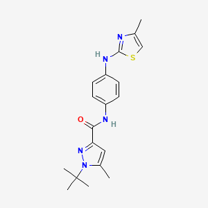 1-tert-butyl-5-methyl-N-[4-[(4-methyl-1,3-thiazol-2-yl)amino]phenyl]pyrazole-3-carboxamide