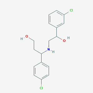 3-(4-Chlorophenyl)-3-[[2-(3-chlorophenyl)-2-hydroxyethyl]amino]propan-1-ol