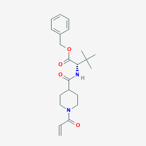 benzyl (2S)-3,3-dimethyl-2-{[1-(prop-2-enoyl)piperidin-4-yl]formamido}butanoate