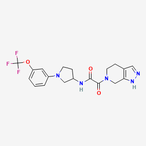 2-oxo-2-(1,4,5,7-tetrahydropyrazolo[3,4-c]pyridin-6-yl)-N-[1-[3-(trifluoromethoxy)phenyl]pyrrolidin-3-yl]acetamide