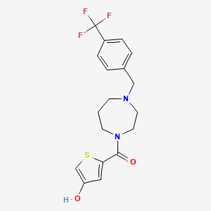 (4-Hydroxythiophen-2-yl)-[4-[[4-(trifluoromethyl)phenyl]methyl]-1,4-diazepan-1-yl]methanone