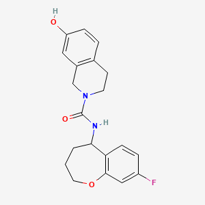 N-(8-fluoro-2,3,4,5-tetrahydro-1-benzoxepin-5-yl)-7-hydroxy-3,4-dihydro-1H-isoquinoline-2-carboxamide