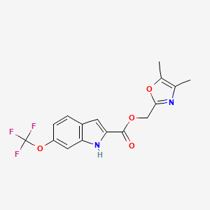 (4,5-dimethyl-1,3-oxazol-2-yl)methyl 6-(trifluoromethoxy)-1H-indole-2-carboxylate