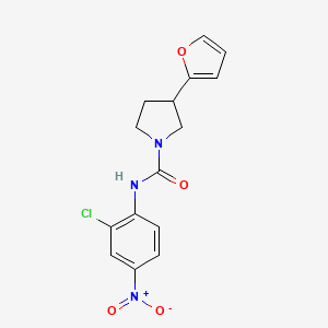 N-(2-chloro-4-nitrophenyl)-3-(furan-2-yl)pyrrolidine-1-carboxamide