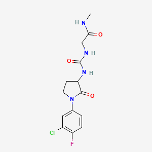 2-[[1-(3-chloro-4-fluorophenyl)-2-oxopyrrolidin-3-yl]carbamoylamino]-N-methylacetamide