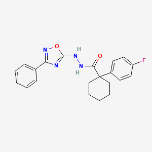 1-(4-fluorophenyl)-N'-(3-phenyl-1,2,4-oxadiazol-5-yl)cyclohexane-1-carbohydrazide