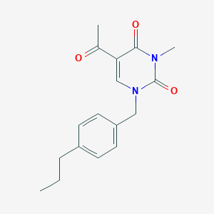 5-Acetyl-3-methyl-1-[(4-propylphenyl)methyl]pyrimidine-2,4-dione