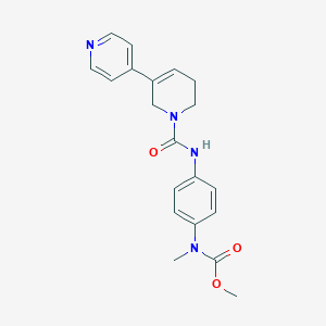 molecular formula C20H22N4O3 B7424066 methyl N-methyl-N-[4-[(5-pyridin-4-yl-3,6-dihydro-2H-pyridine-1-carbonyl)amino]phenyl]carbamate 