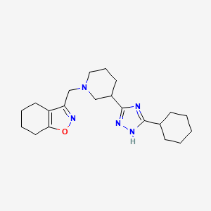 3-[[3-(5-cyclohexyl-1H-1,2,4-triazol-3-yl)piperidin-1-yl]methyl]-4,5,6,7-tetrahydro-1,2-benzoxazole