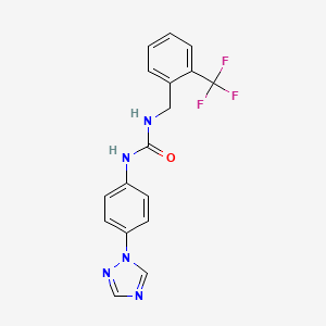 1-[4-(1,2,4-Triazol-1-yl)phenyl]-3-[[2-(trifluoromethyl)phenyl]methyl]urea