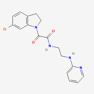 2-(6-bromo-2,3-dihydroindol-1-yl)-2-oxo-N-[2-(pyridin-2-ylamino)ethyl]acetamide