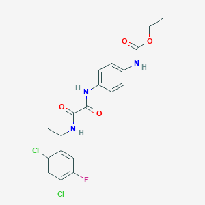 ethyl N-[4-[[2-[1-(2,4-dichloro-5-fluorophenyl)ethylamino]-2-oxoacetyl]amino]phenyl]carbamate