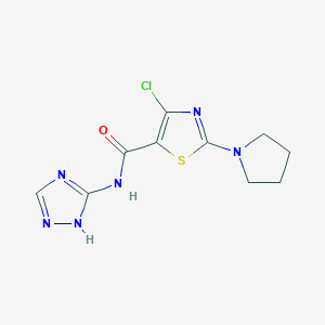 4-chloro-2-pyrrolidin-1-yl-N-(1H-1,2,4-triazol-5-yl)-1,3-thiazole-5-carboxamide