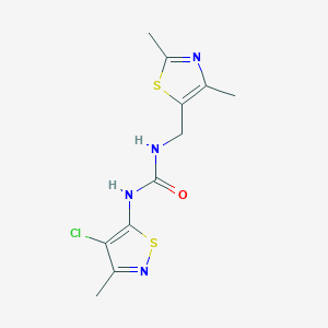 1-(4-Chloro-3-methyl-1,2-thiazol-5-yl)-3-[(2,4-dimethyl-1,3-thiazol-5-yl)methyl]urea