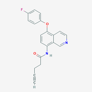 N-[5-(4-fluorophenoxy)isoquinolin-8-yl]pent-4-ynamide