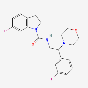 6-fluoro-N-[2-(3-fluorophenyl)-2-morpholin-4-ylethyl]-2,3-dihydroindole-1-carboxamide