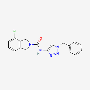 molecular formula C18H16ClN5O B7424232 N-(1-benzyltriazol-4-yl)-4-chloro-1,3-dihydroisoindole-2-carboxamide 