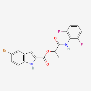 [1-(2,6-difluoroanilino)-1-oxopropan-2-yl] 5-bromo-1H-indole-2-carboxylate