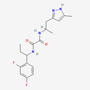 N'-[1-(2,4-difluorophenyl)propyl]-N-[1-(5-methyl-1H-pyrazol-3-yl)propan-2-yl]oxamide