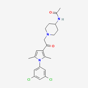 N-[1-[2-[1-(3,5-dichlorophenyl)-2,5-dimethylpyrrol-3-yl]-2-oxoethyl]piperidin-4-yl]acetamide