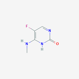 molecular formula C5H6FN3O B074243 5-Fluoro-6-(methylamino)pyrimidin-2(1H)-one CAS No. 1597-37-1