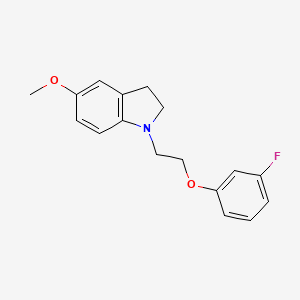 molecular formula C17H18FNO2 B7424301 1-[2-(3-Fluorophenoxy)ethyl]-5-methoxy-2,3-dihydroindole 