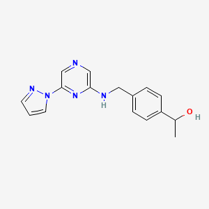 1-[4-[[(6-Pyrazol-1-ylpyrazin-2-yl)amino]methyl]phenyl]ethanol