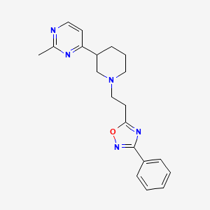 5-[2-[3-(2-Methylpyrimidin-4-yl)piperidin-1-yl]ethyl]-3-phenyl-1,2,4-oxadiazole