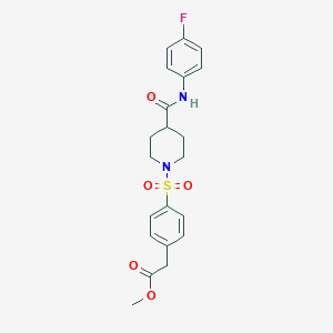 Methyl 2-[4-[4-[(4-fluorophenyl)carbamoyl]piperidin-1-yl]sulfonylphenyl]acetate