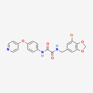 N-[(7-bromo-1,3-benzodioxol-5-yl)methyl]-N'-(4-pyridin-4-yloxyphenyl)oxamide