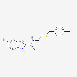 5-bromo-N-[2-[(4-methylphenyl)methylsulfanyl]ethyl]-1H-indole-2-carboxamide