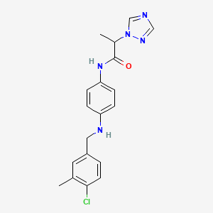 N-[4-[(4-chloro-3-methylphenyl)methylamino]phenyl]-2-(1,2,4-triazol-1-yl)propanamide