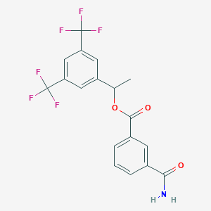 1-[3,5-Bis(trifluoromethyl)phenyl]ethyl 3-carbamoylbenzoate