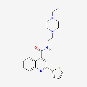 N-[2-(4-ethylpiperazin-1-yl)ethyl]-2-thiophen-2-ylquinoline-4-carboxamide