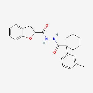 N'-[1-(3-methylphenyl)cyclohexanecarbonyl]-2,3-dihydro-1-benzofuran-2-carbohydrazide