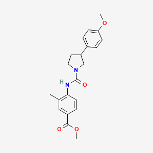 Methyl 4-[[3-(4-methoxyphenyl)pyrrolidine-1-carbonyl]amino]-3-methylbenzoate