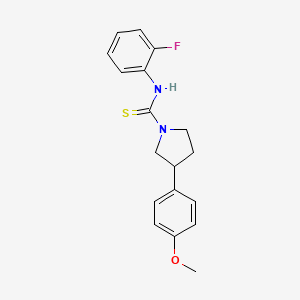 molecular formula C18H19FN2OS B7424495 N-(2-fluorophenyl)-3-(4-methoxyphenyl)pyrrolidine-1-carbothioamide 