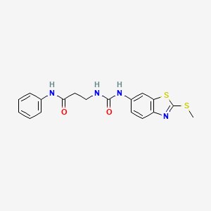 3-[(2-methylsulfanyl-1,3-benzothiazol-6-yl)carbamoylamino]-N-phenylpropanamide