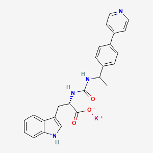 potassium;(2S)-3-(1H-indol-3-yl)-2-[1-(4-pyridin-4-ylphenyl)ethylcarbamoylamino]propanoate