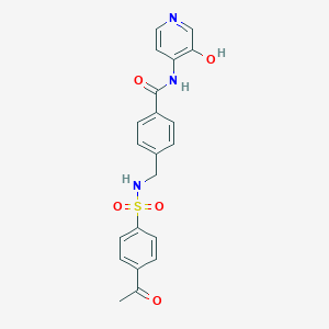 4-[[(4-acetylphenyl)sulfonylamino]methyl]-N-(3-hydroxypyridin-4-yl)benzamide