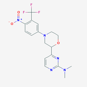 N,N-dimethyl-4-[4-[4-nitro-3-(trifluoromethyl)phenyl]morpholin-2-yl]pyrimidin-2-amine