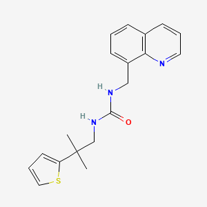 1-(2-Methyl-2-thiophen-2-ylpropyl)-3-(quinolin-8-ylmethyl)urea